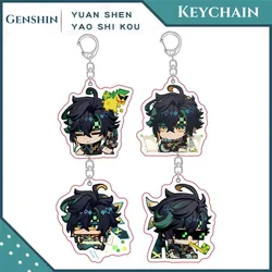 New Genshin Game Kinich Pendant Keychain Cute Cartoon Anime Acrylic Keyring Backpack Jewelry Accessories Cosplay Badge Gift