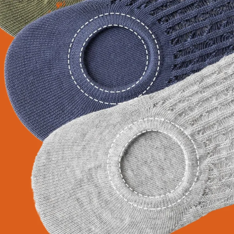 Chaussettes bateau invisibles en maille respirante, chaussettes fines décontractées, bouche peu profonde, absorption de la sueur, haute qualité, mode, 3/5 paires