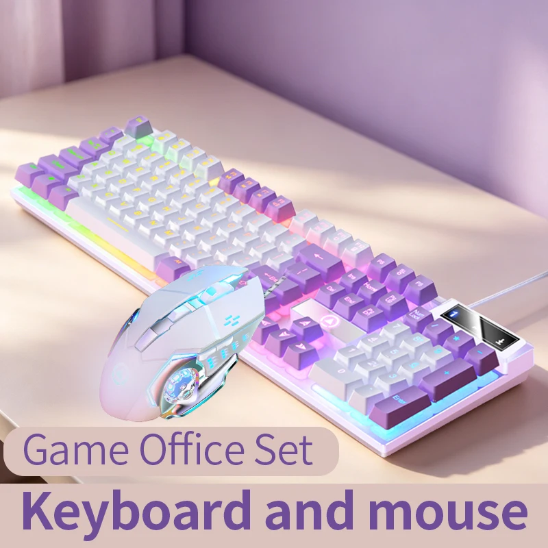 Gaming  Keyboard and Mouse Wired Combo Set,Computer Laptop Desktop Office PC Accessories view 3