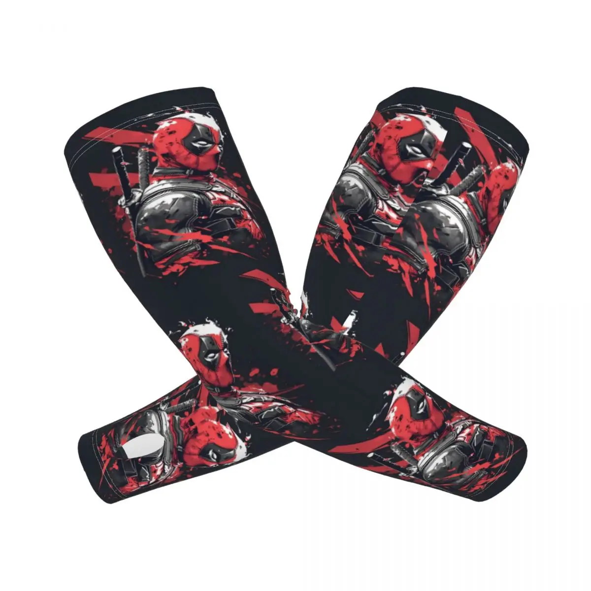 Custom Cooling Deadpool Arm Sleeves Men Women Comics Book Athletic Sports Tattoo Cover Up for Golf