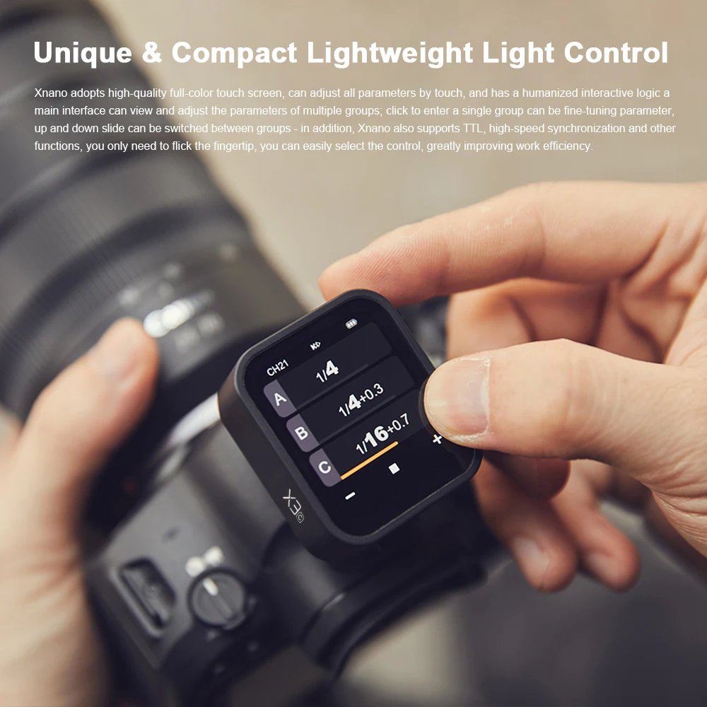 Godox X3 المتعري شاشة تعمل باللمس الزناد اللاسلكي TLL قياس الضوء التلقائي عالية السرعة متزامن شاشة تعمل باللمس باعث