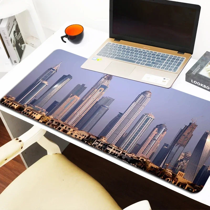 Mousepad Anime Skyscraper Large Mouse Pad Gaming Accessories Pc Cabinet Games Computer Desks Desk Mat Gamer Keyboard Mats Office