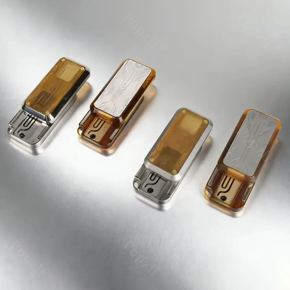 FangCun EDC Mechanical Push Slider Stainless Steel PEI Magnetic Tuning Fork Adults Stress Relief Toy Decompression Toy