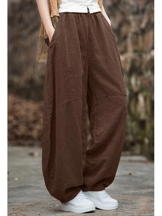 White Casual Pants 2025 New Sle Spring Loose Long Lantern Pants Tai Chi Sitting Posture ular Trend High Waist Long Trousers