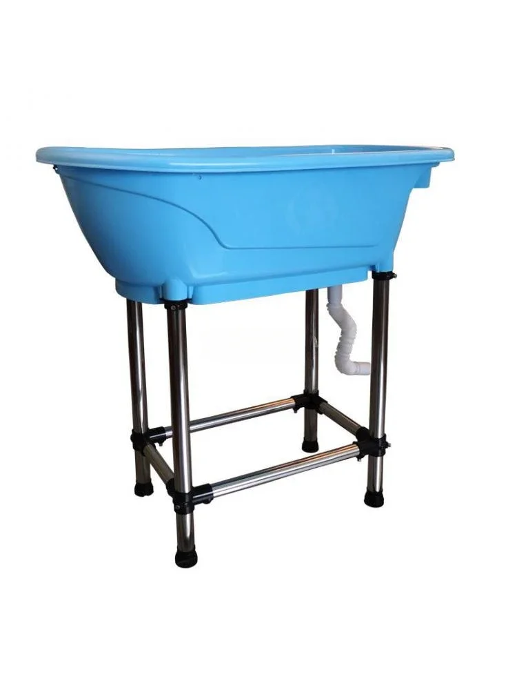 Pet Bathtub Large Pet Products non-slip Bath Tub for Dog and Cat not bend over with high Stainless steel legs Easy install