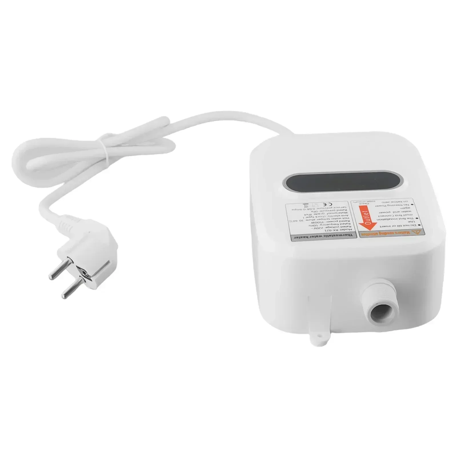 

Hot Water Shower Electric Heater Safety Heater US 110V/EU UK 220V White 3000W 33x12.5cm 50HZ ABS+Metal Efficient