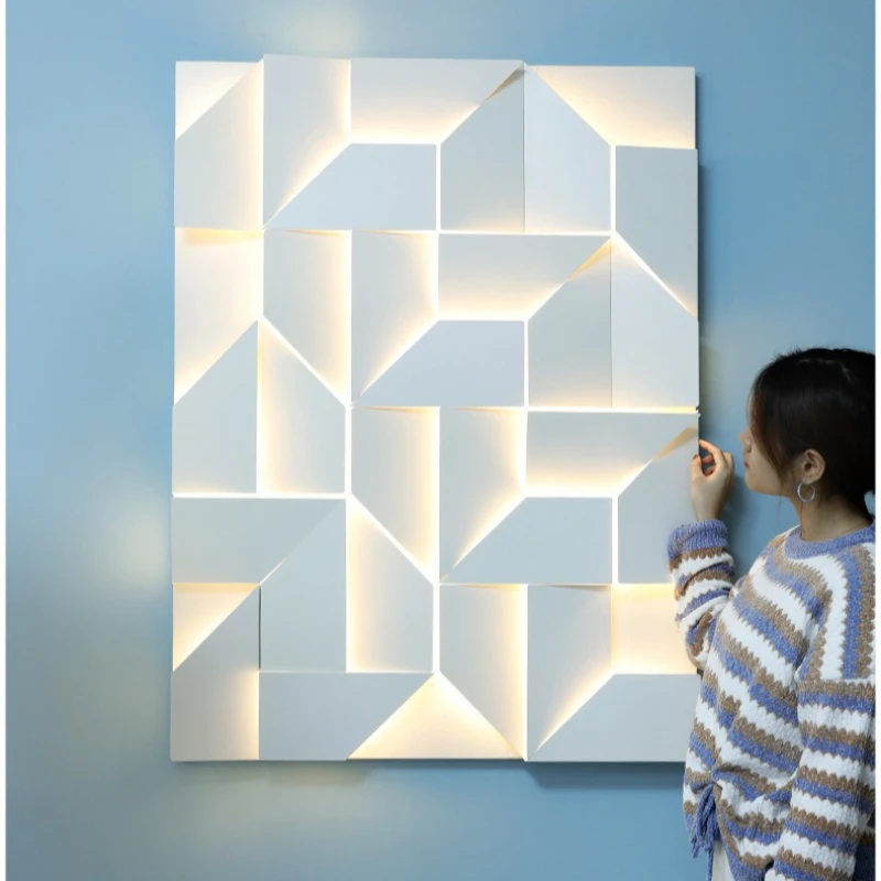 Stepless Dimming Wall Lamp Geometry Creativity Wall Light Living Room Corridor Bedroom Lighting Lamps Home Decoration Lights