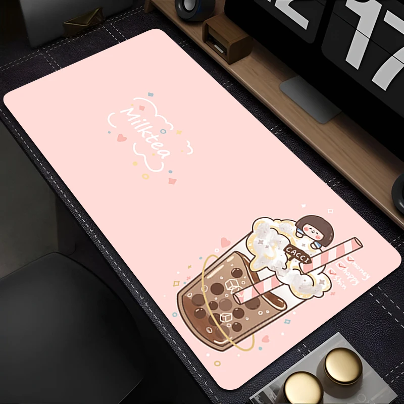 Muismat PC Accessoires Toetsenbord Pad Bureau Mat Anti Slip Cartoon Muismat Rubber Tablet Pad Gaming Milktea Uitgebreide Pad