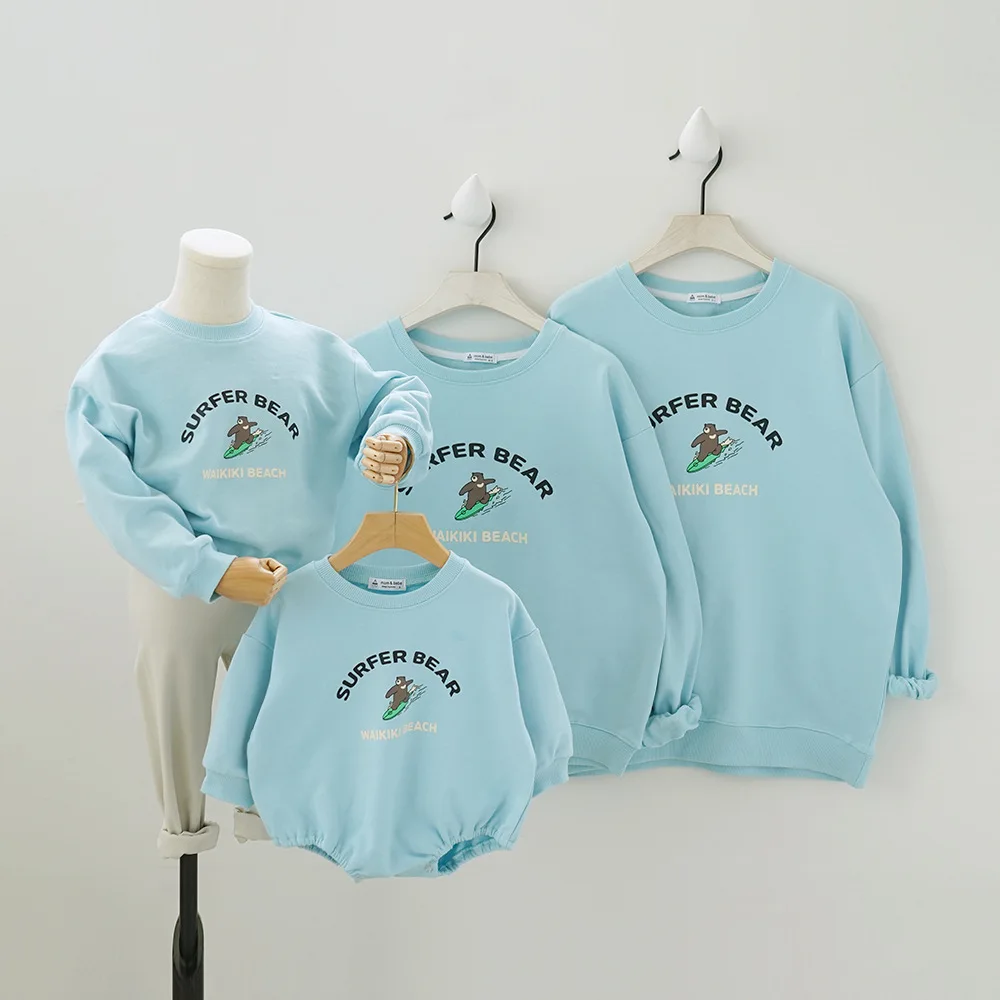 Dad Mom And Baby Matching Sweatshirts For The Whole Family Brother And Sister Clothes Mother Daughter t-Shirt Father Son Tops