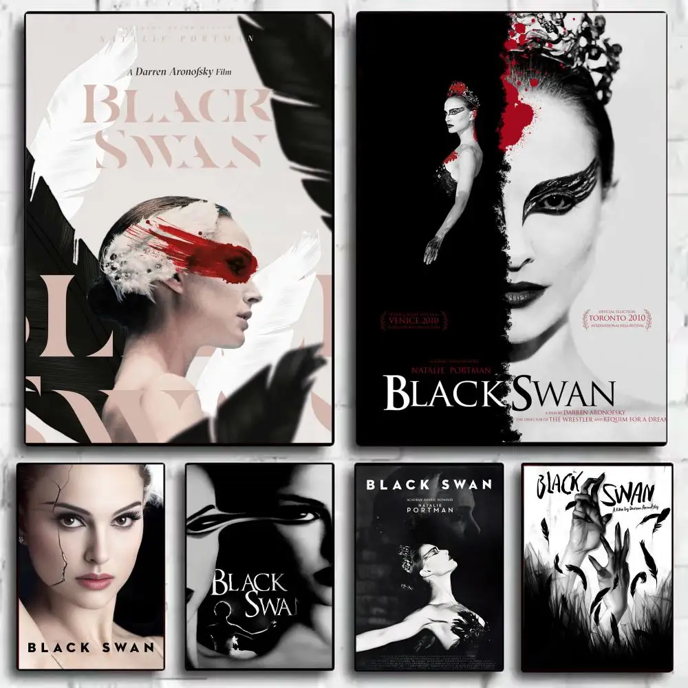 Horror Movies B-Black Swan Poster Modern Minimalist Wall Art Prints for Bedroom Living Room Aesthetic Contemporary Decor Gift