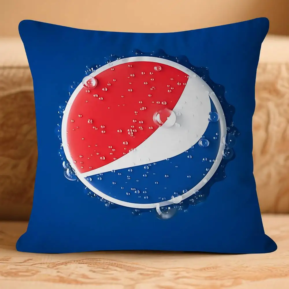 SodaS Brand Art - غطاء وسادة بيبسيس قابل للإزالة وقابل للغسل - كتان ناعم لجميع المواسم