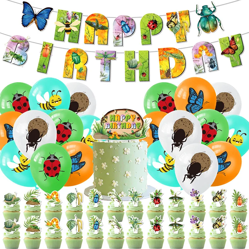 

Насекомые Украшение для дня рождения Сад День рождения Насекомые Товары для дня рождения Насекомые Воздушные шары на день рождения Жук День рождения