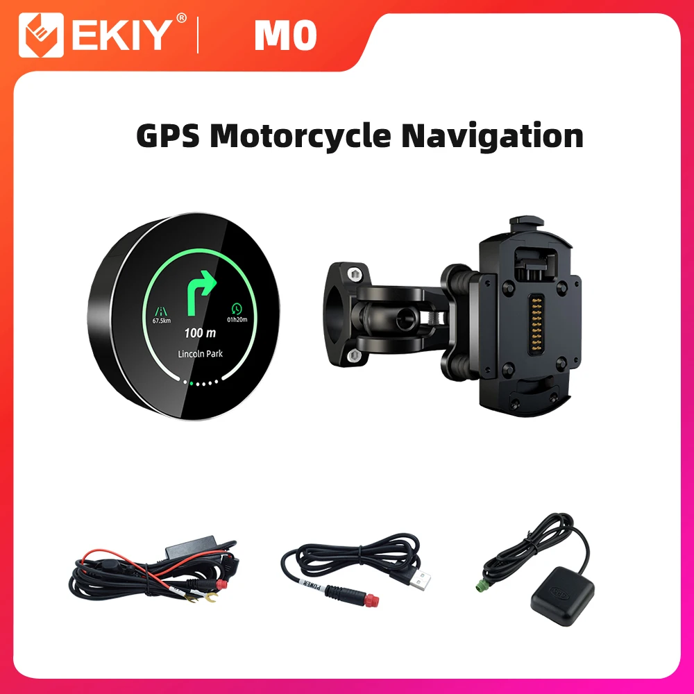 

EKIY Round GPS Motorcycle Navigation Portable Digital Dashboard Detachable With GPS Speedometer Timer IP67 Motorcycle Navigator