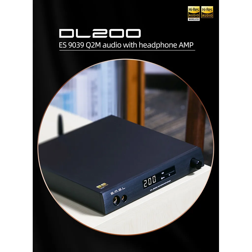 SMSL DL200 AUDIO DAC amplificador de auriculares MQA-CD ES9039Q2M verdadero equilibrado Bluetooth APTX HD OPA1612 DSD512