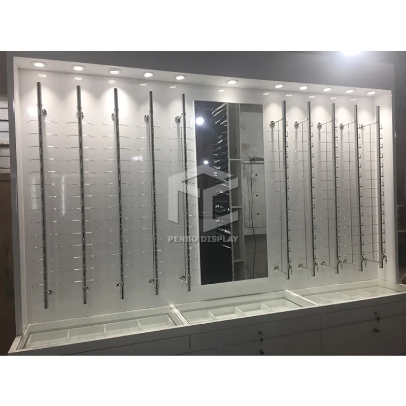 

2025customized.Custom Eyewear Optical Showcase Store Fixture Wood Optical Display Showcase Optical Store Sunglass Tower Read Gla