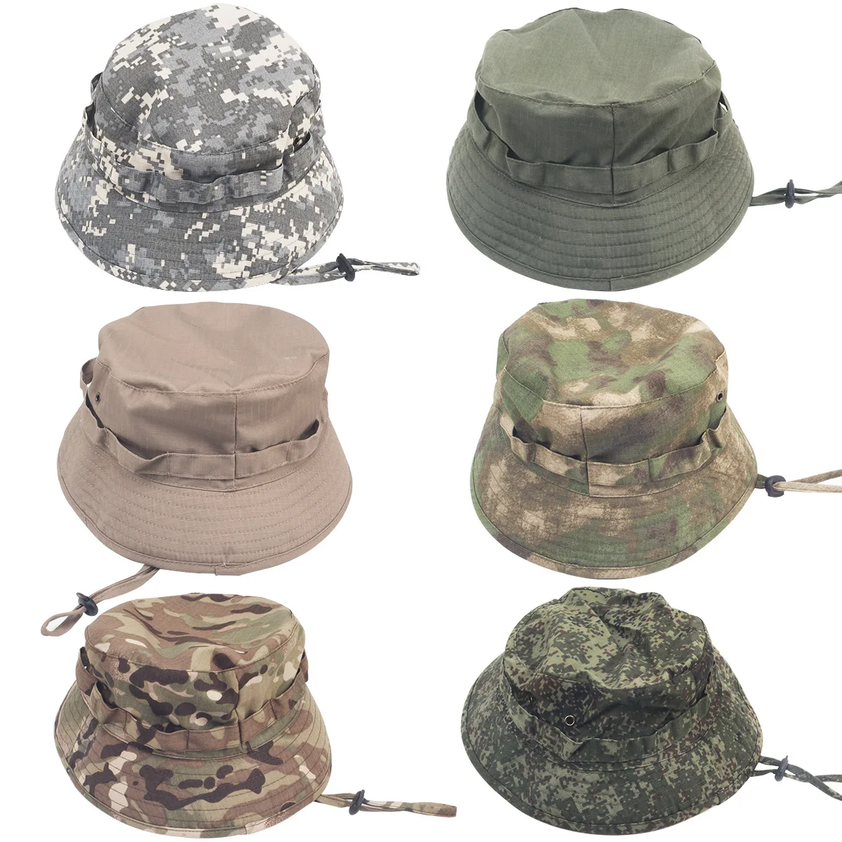 Men's Camouflage Bucket Hat Tactical Sunscreen  Outdoor Travel Climbing Fishing Caps Training Beach Panama Hiking Hat