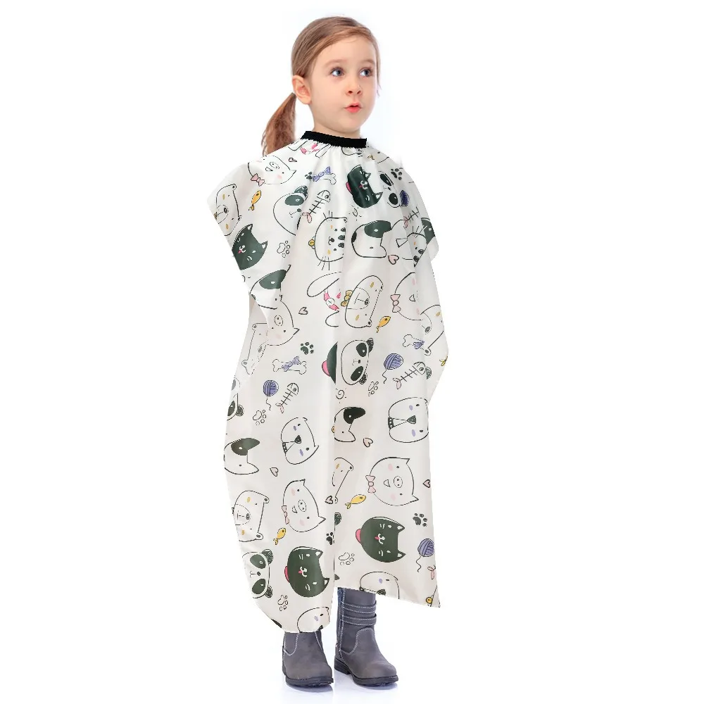 Professional Kids Cartoon Haircut Cape Cute Salon Barber Wrap Children Hairdresser Cape Animal Soft Waterproof Cutting Gown