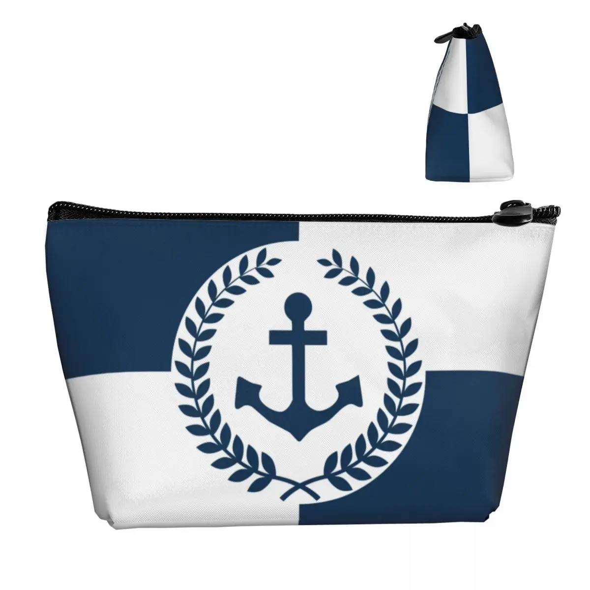 Custom Nautical Anchor Themed Design Toiletry Bag Sailing Sailor Cosmetic Makeup Organizer Ladies Beauty Storage Dopp Kit Case