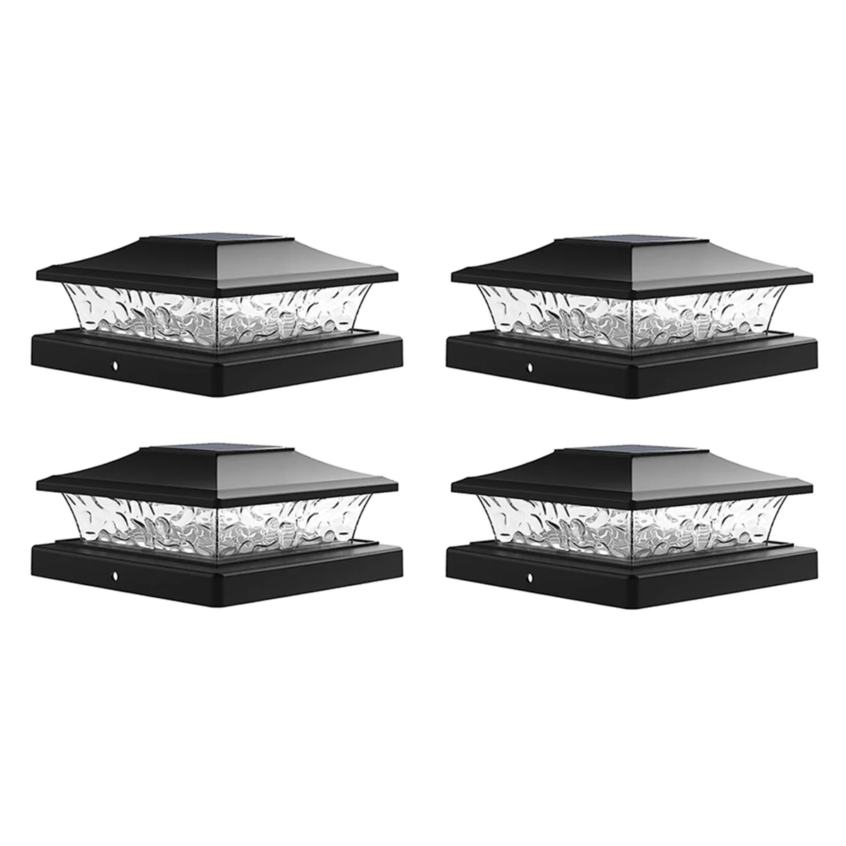 

Solar Post Cap Lights Outdoor Deck Fence Post Light for 5.5x5.5 3.5x3.5 Wooden Vinyl Posts Patio Garden Decor 4Pack