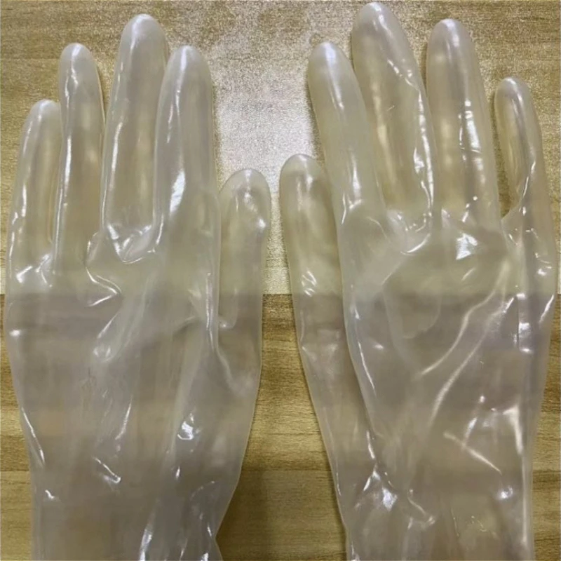 Ultra-thin Latex Finger Gloves Transparent Rubber Gloves Unisex Adult Sexy Lingerie Accessories High Elasticity Tight Fitting