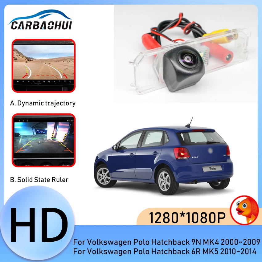 

HD Car CCD Night Vision High quality RCA Backup Rear View Camera For Volkswagen Polo Hatchback 9N MK4 6R MK5 2000~2012 2013 2014