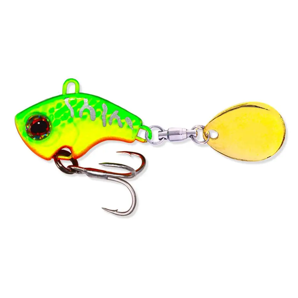 Tail Spinner Fishing Lure 9g Metal VIB Rotating Tail Bait Fishing Tackle Artificial Trout Swimbait Bass Accessories H6T1