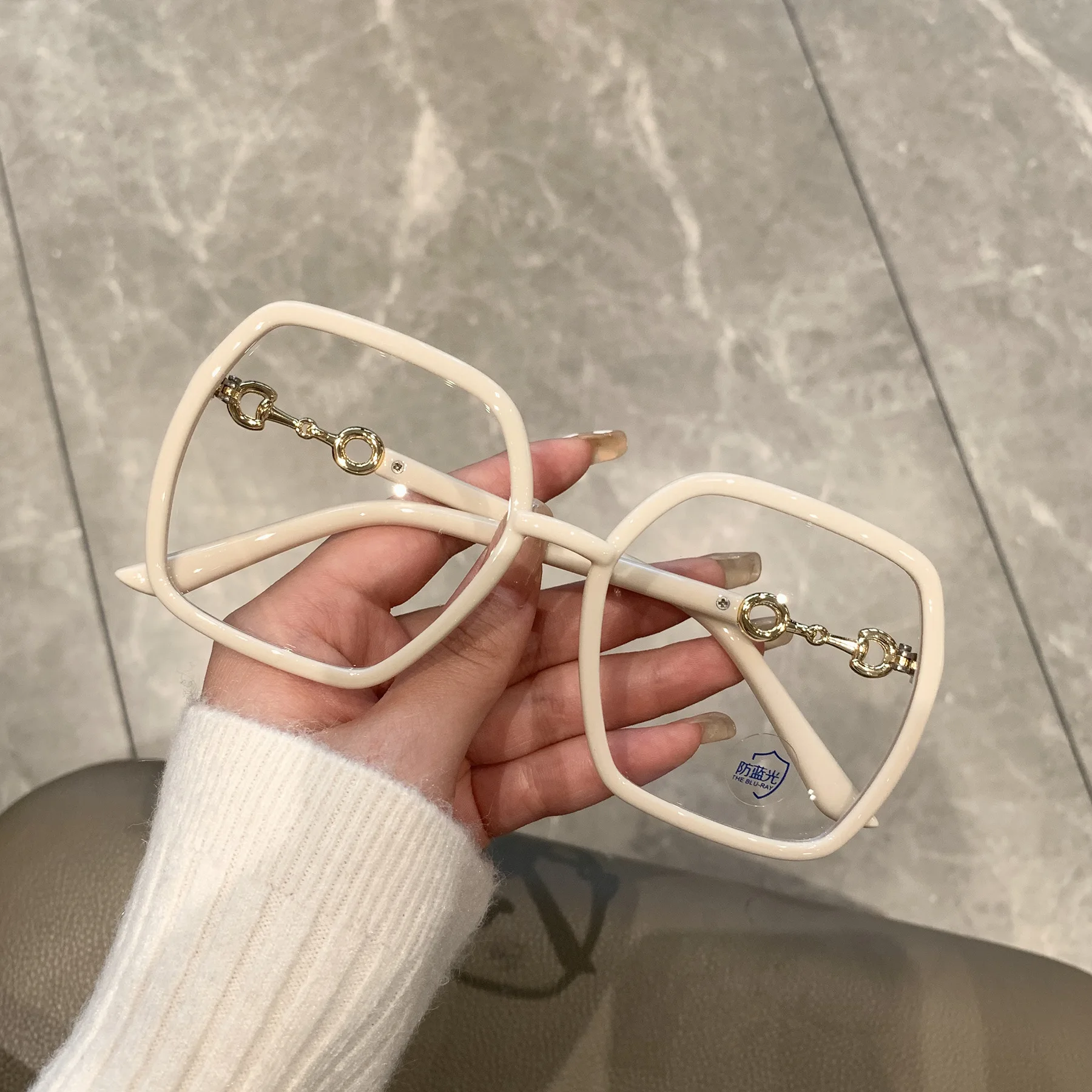 Fashion Oversized Square Eyeglasses Woman Men 2022 New Blue Light-blocking Male Female Eyewear Trendy Glasses for Reading 1PCS