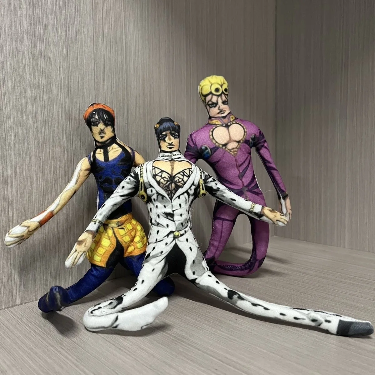JoJo's Bizarre Adventure Plush Doll Jotaro Joseph Johnny Gyro Wire Skeleton Poseable Stuffed Toy Anime Cosplay Gift Decor