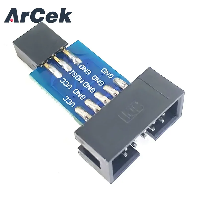 10 Pin to 6 Pin Adapter Board for AVRISP MKII USBASP STK500 High Quality