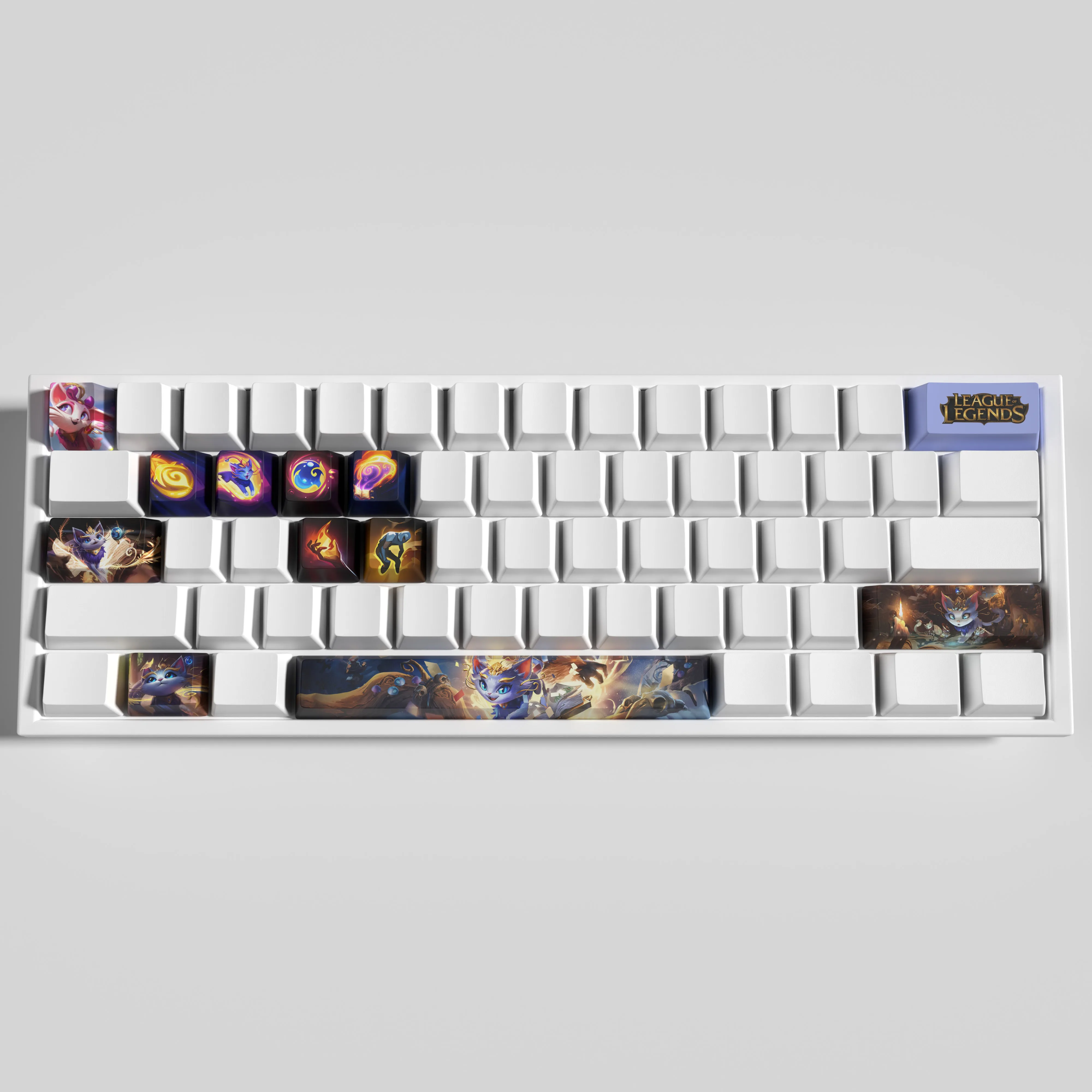 yuumi keycaps League of Legends yuumi keycaps  game keycaps OEM Profile 12keys PBT dye sub keycaps