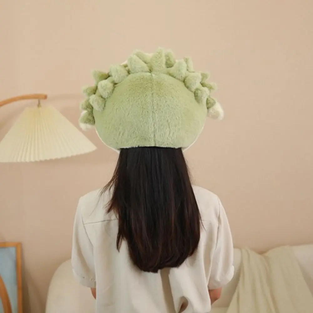 Novelty Stuffed Doll Plush Durian Hat Thick Warm Plush Hat Toys Collection Comfort Durian Plush Cap Kids Birthday Christmas