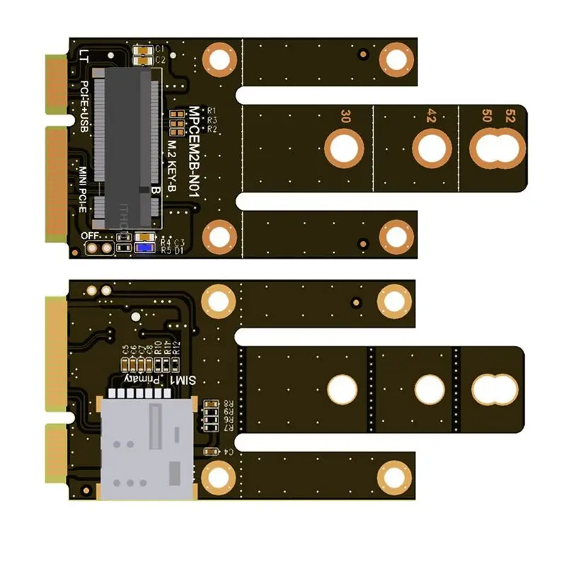MPCIE to KEY-B Expansion Slot MINIPCI-E to M.2 NGFF Adapter Card B_N34R