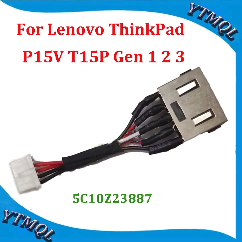 1-10Pcs  Laptop DC Power Jack Charging Connector Port For Lenovo ThinkPad P15V T15P Gen 1 2 3 5C10Z23887