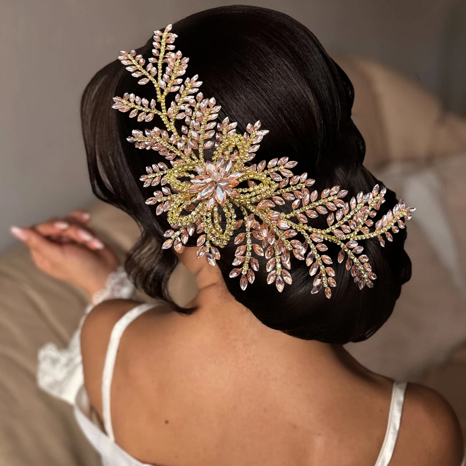 

DZ135 Свадебные аксессуары для волос со стразами, головной убор невесты, свадебная повязка на голову, вечерние украшения для волос с кристаллами, женская тиара, головной убор для девочек