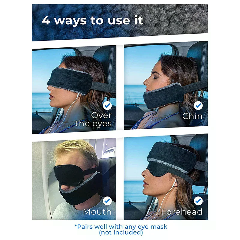 1 Pcs Head Support Strap Adjustable Travel Pillow Airplane Neck Support Band Portable Cars Seat Sleep Aid Head Fixed Strap