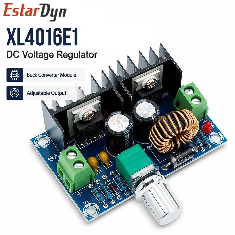 Estardyn XH-M401 XL4016E1 8A 200W DC-DC Step Down Buck Converter Adjustable 4-40V to 1.25-36V Module for LED Driver