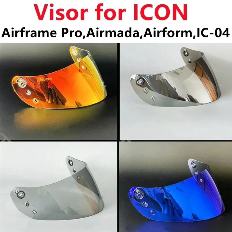 Full Face Helmet Visor for ICON Airframe Pro IC-04 Airmada Airform Helmet Faceshield Cascos Visera Shield Capacetes Accessories