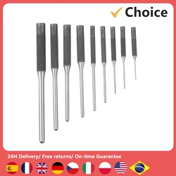 9 Pieces Roll Pin Punch Set Steel Punches Hand Pin Removing Tool with Carrying Case for Jewelers Watchmakers Carpenters