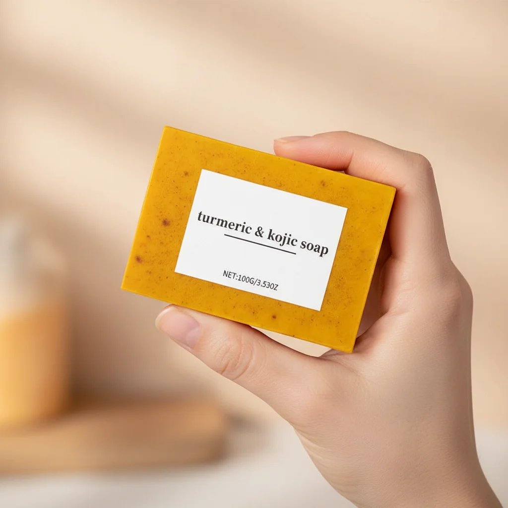 

1/2/3PCS Turmeric Soap & Kojic Acid Soap Body And Facial Cleaning Handmade Soap For Dark Skin Glowing Even Skin Tone Tender Skin