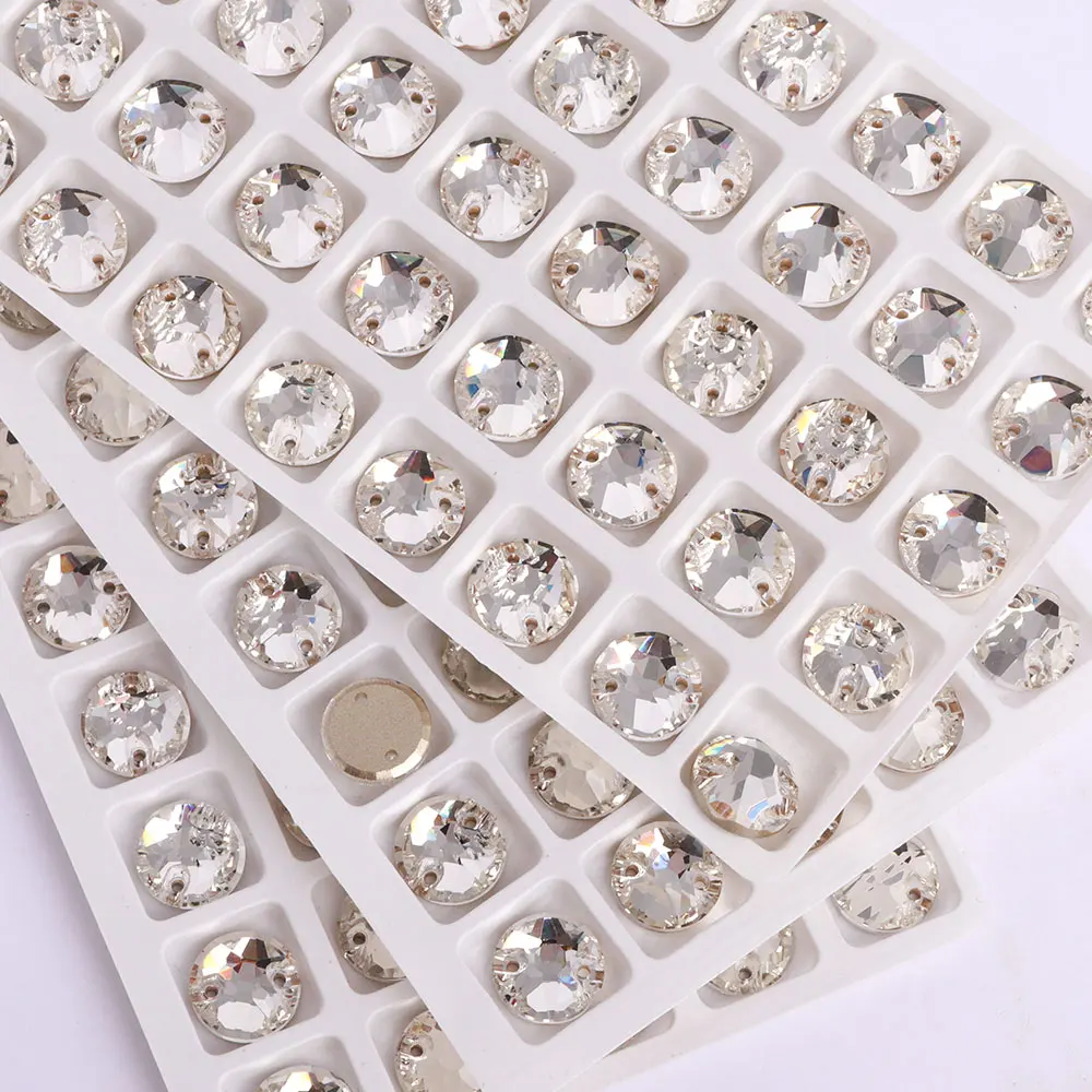 New 8mm 10mm 12mm Flatback Fancy Stone K9 Glass Crystal Rhinestone Beads For DIY Sew On Rhinestone Art Craft Needlework Clothes image 6