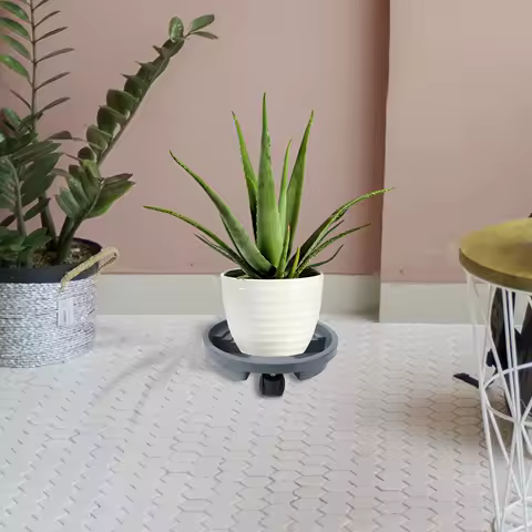 Mobile Flowerpot St Thickened Plastic Tray Rolling Planter Pallet Movable Bonsai Shelf Balcony Yard Deck Shop