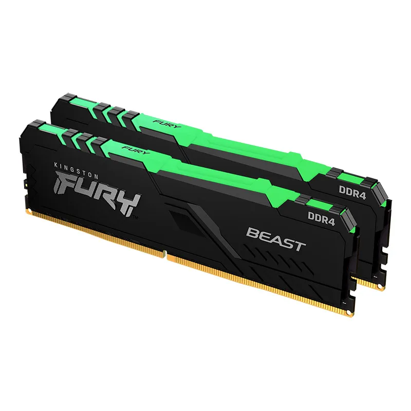 

Kingston FURY Beast DDR4 RAM RGB 8GB 16GB 32GB 3200MHz 3600MHz Desktop AMD Intel CPU Motherboard Memory RAMs 288 PIN 1.35V