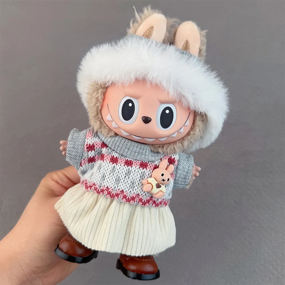 Fashionable casual clothes for 17cm Labubu dolls with multiple styles For Labubu cute doll clothing accessories