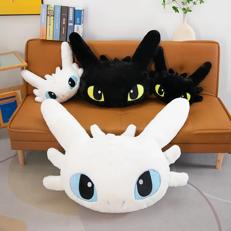 Light Fury Dragon Plush Pillow Toothless Figma Pillow Cartoon Action Dolls Bionicle Night Furia Sofa Cushion Home Decoration