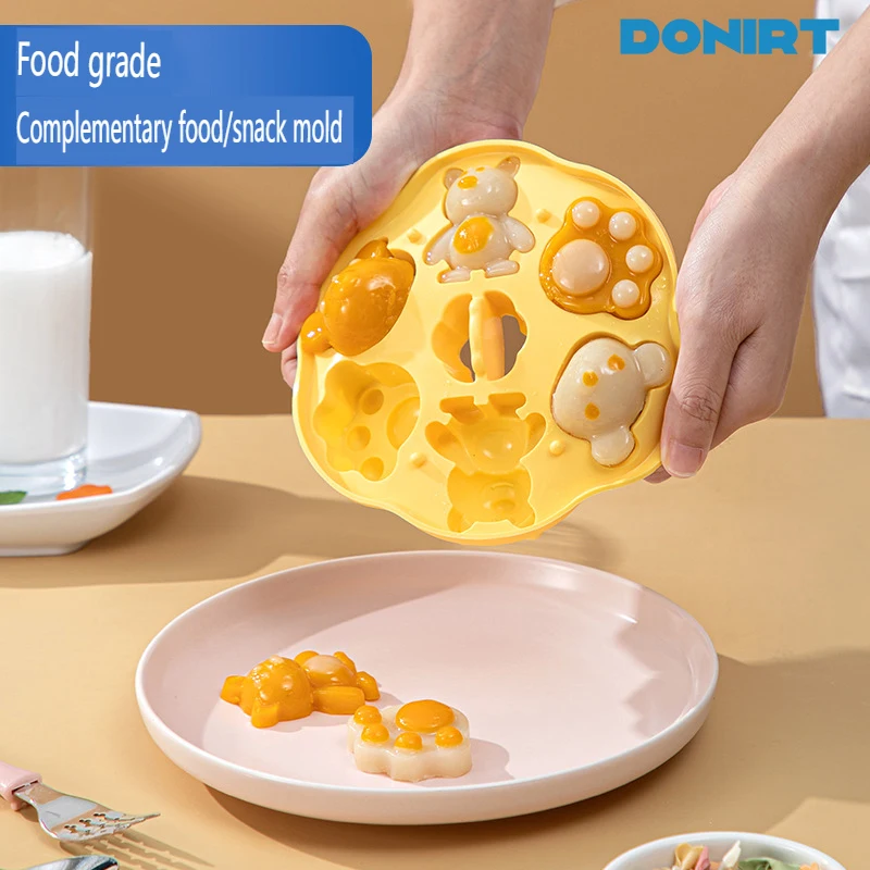 سيليكون قالب الخبز الطفل الغذاء التكميلي قالب الكعكة الرضع تبخير أداة القط باو قالب الكعكة قالب مكعبات الثلج شكل المعجنات الخبز