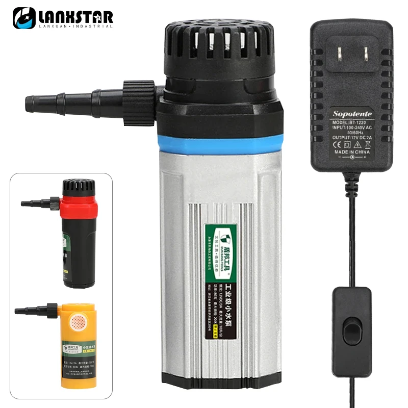 Pompa Air celup Mini DC 12V, pompa air tekanan tinggi, pompa air angkat tinggi, 10M 15M 20M, pompa Submersible mikro