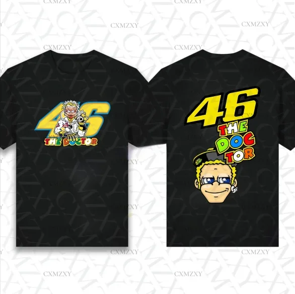 Camiseta informal para hombre Moto GP The Doctor Motorcycle Race Sportor Rossi, camiseta de verano de manga corta 100% algodón, camiseta genial S-3XL