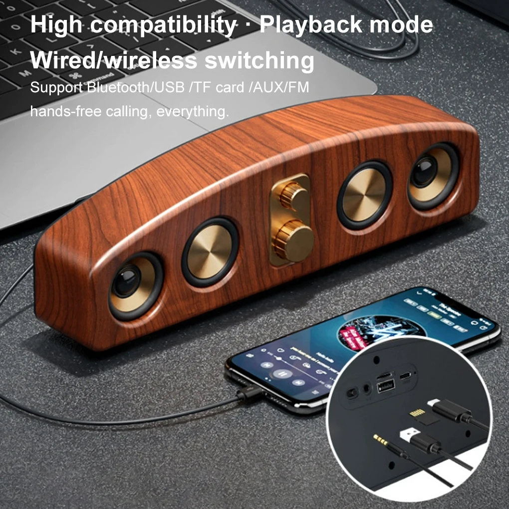 

Домашний сабвуфер в стиле ретро с композитной диафрагмой HIFI Sound и 360° ° 3D объемный звук для кинотеатра класса