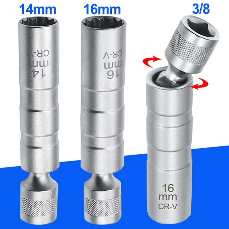 

090E Socket Wrench Magnetic for 14/16mm for Spark Plug Sleeve 3/8" Socke