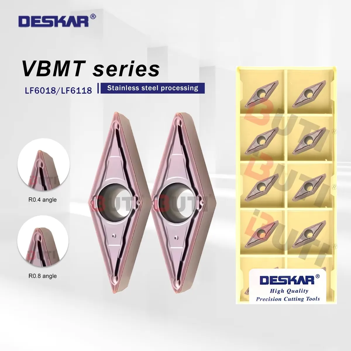 

DESKAR 100% оригинал VBMT 160404 VBMT 160408 МВ ВБТ 110304 VBMT 110308 LF6018 LF6118 Токарный станок с ЧПУ Токарный инструмент Лезвия из твердого сплава Инструменты